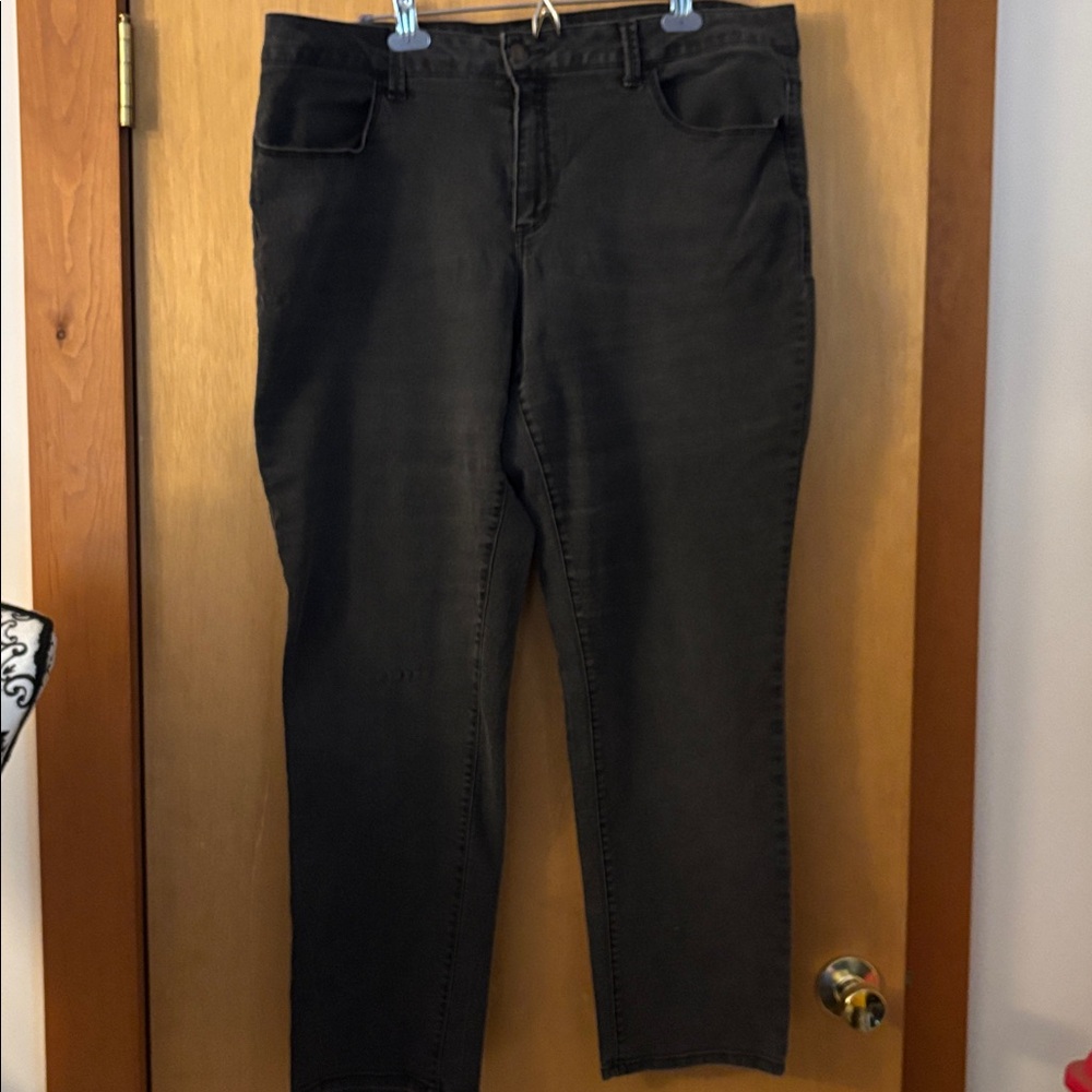 Faded Glory Charcoal Denim Pants Size 22